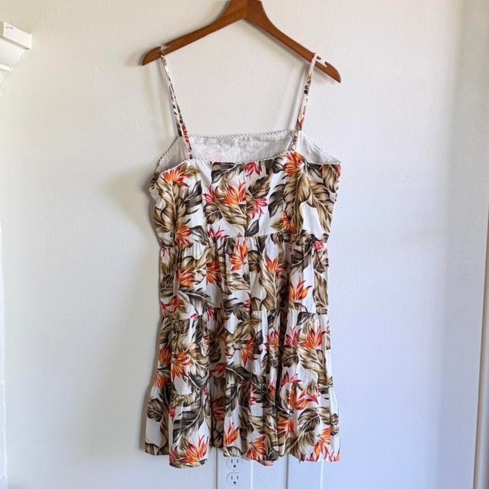 Steve Madden Tropical Floral Mini Dress Adjustable Straps Flowy Summer Dress - Picture 2 of 8
